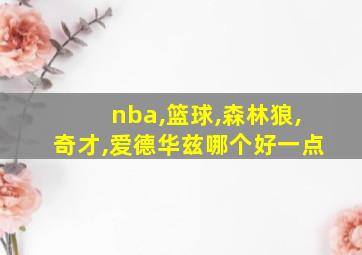 nba,篮球,森林狼,奇才,爱德华兹哪个好一点