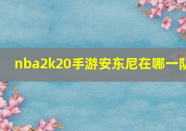 nba2k20手游安东尼在哪一队