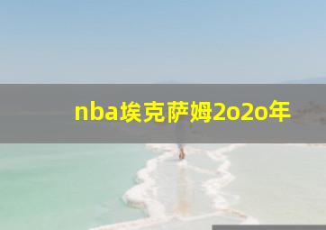 nba埃克萨姆2o2o年