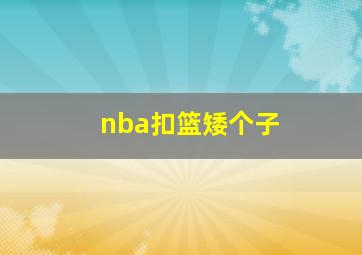 nba扣篮矮个子