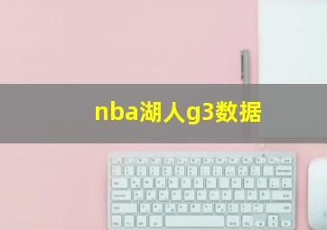 nba湖人g3数据