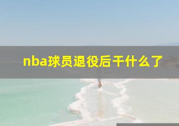 nba球员退役后干什么了