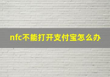 nfc不能打开支付宝怎么办