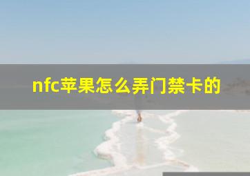 nfc苹果怎么弄门禁卡的