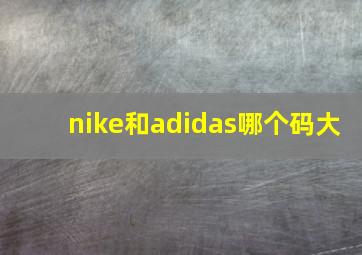 nike和adidas哪个码大