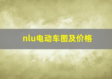 nlu电动车图及价格