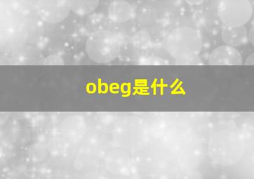 obeg是什么