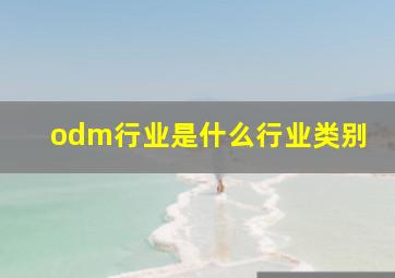 odm行业是什么行业类别