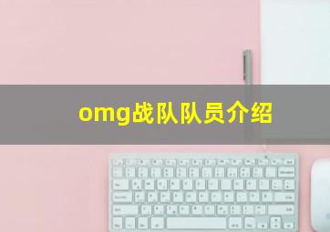 omg战队队员介绍