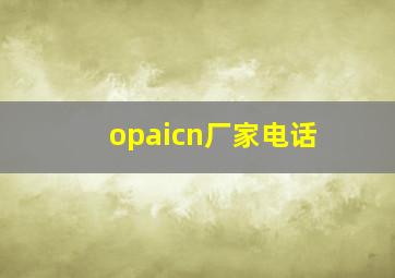 opaicn厂家电话