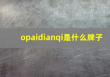 opaidianqi是什么牌子