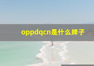 oppdqcn是什么牌子