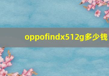 oppofindx512g多少钱