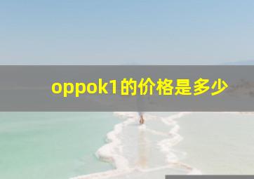 oppok1的价格是多少