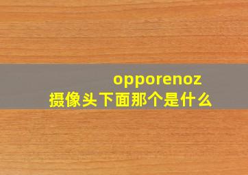 opporenoz摄像头下面那个是什么