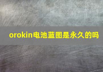 orokin电池蓝图是永久的吗