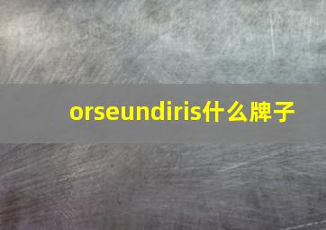 orseundiris什么牌子