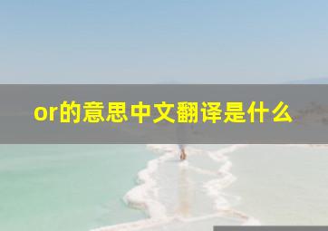 or的意思中文翻译是什么