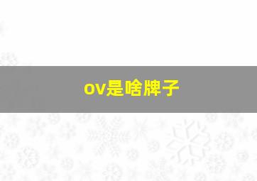 ov是啥牌子