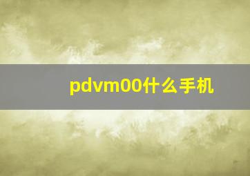 pdvm00什么手机