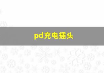 pd充电插头