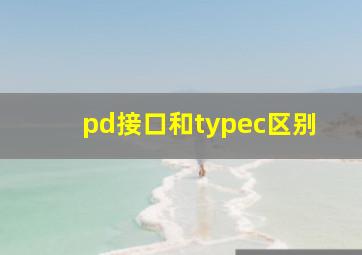 pd接口和typec区别