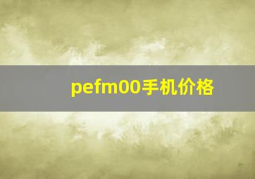 pefm00手机价格