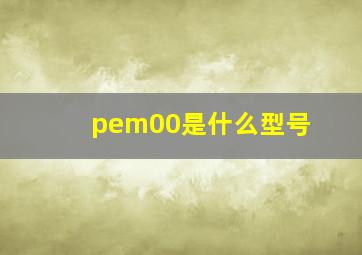 pem00是什么型号