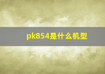 pk854是什么机型