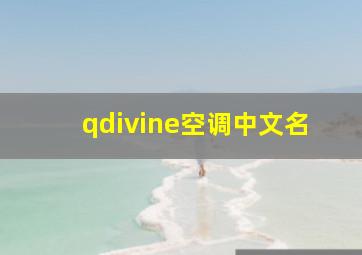 qdivine空调中文名