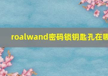 roalwand密码锁钥匙孔在哪