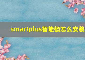 smartplus智能锁怎么安装