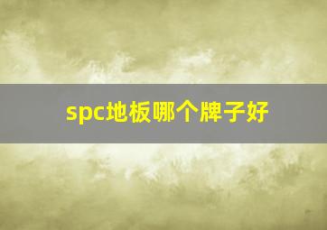 spc地板哪个牌子好