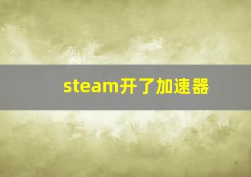 steam开了加速器