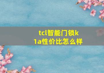 tcl智能门锁k1a性价比怎么样