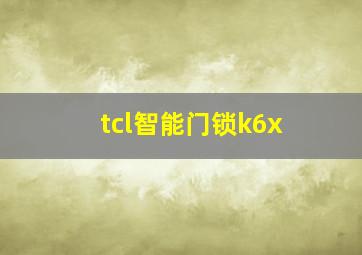 tcl智能门锁k6x