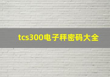 tcs300电子秤密码大全