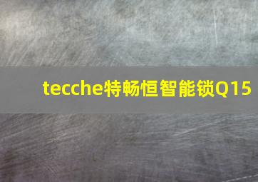 tecche特畅恒智能锁Q15