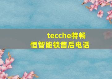 tecche特畅恒智能锁售后电话