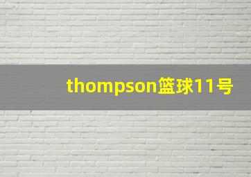 thompson篮球11号