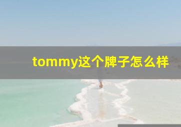 tommy这个牌子怎么样