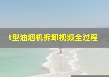 t型油烟机拆卸视频全过程