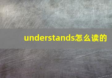 understands怎么读的