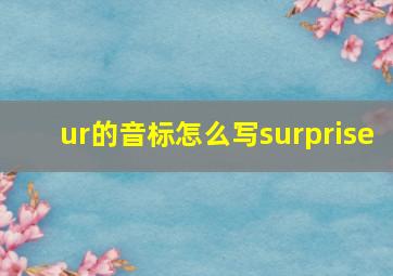 ur的音标怎么写surprise