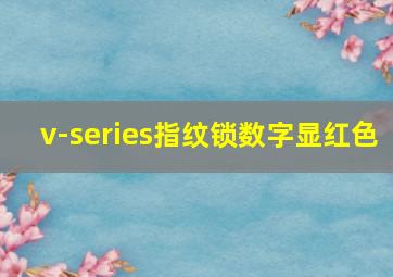 v-series指纹锁数字显红色