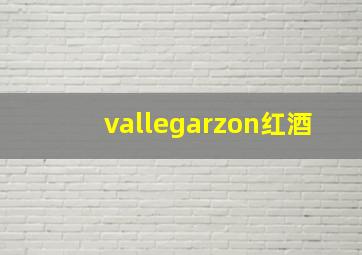 vallegarzon红酒