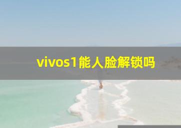 vivos1能人脸解锁吗