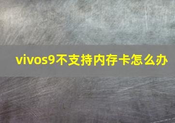 vivos9不支持内存卡怎么办