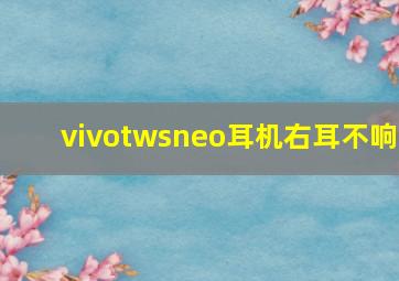 vivotwsneo耳机右耳不响