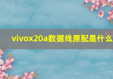 vivox20a数据线原配是什么